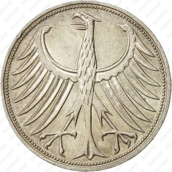 5 марок 1970, F, знак монетного двора: "F" - Штутгарт [Германия] - Аверс