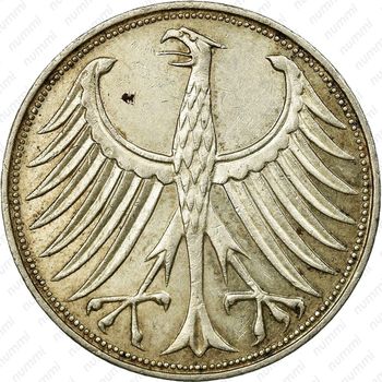 5 марок 1970, J, знак монетного двора: "J" - Гамбург [Германия] - Аверс