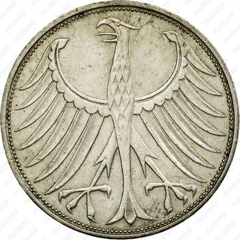 5 марок 1971, D, знак монетного двора: "D" - Мюнхен [Германия] - Аверс