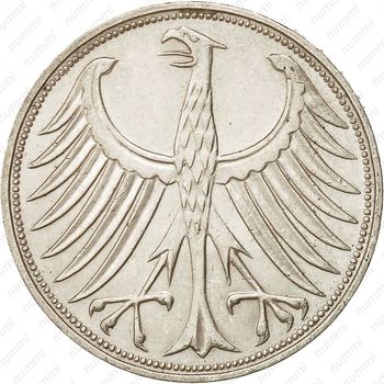 5 марок 1972, F, знак монетного двора: "F" - Штутгарт [Германия] - Аверс