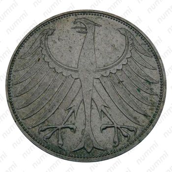 5 марок 1974, J, знак монетного двора: "J" - Гамбург [Германия] - Аверс