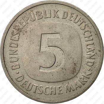 5 марок 1975, D, знак монетного двора: "D" - Мюнхен [Германия] - Реверс