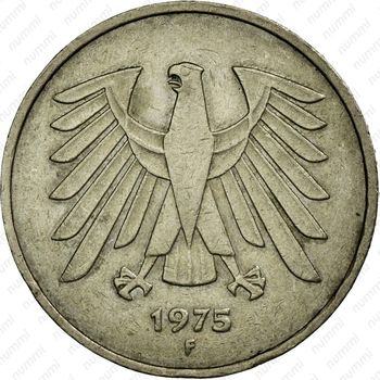 5 марок 1975, F, знак монетного двора: "F" - Штутгарт [Германия] - Аверс