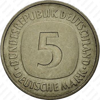 5 марок 1976, F, знак монетного двора: "F" - Штутгарт [Германия] - Реверс