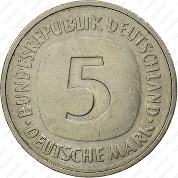 5 марок 1983, D, знак монетного двора: "D" - Мюнхен [Германия] - Реверс