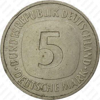5 марок 1989, F, знак монетного двора: "F" - Штутгарт [Германия] - Реверс
