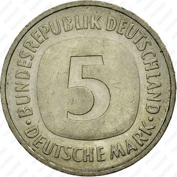 5 марок 1990, F, знак монетного двора: "F" - Штутгарт [Германия] - Реверс