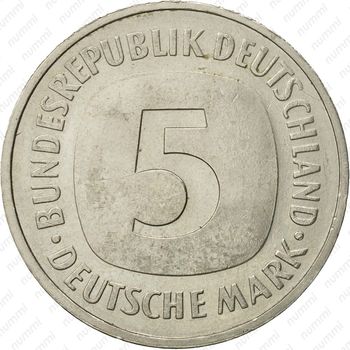 5 марок 1991, F, знак монетного двора: "F" - Штутгарт [Германия] - Реверс