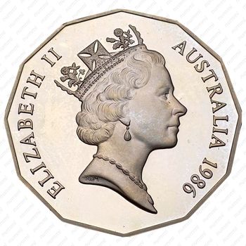 50 центов 1986 [Австралия] Proof - Аверс