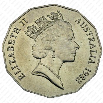50 центов 1988, 200 лет Австралии [Австралия] - Аверс