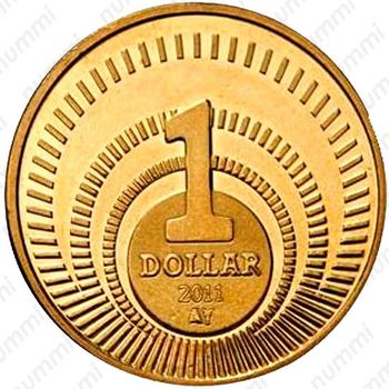 1 доллар 2011, введение доллара США [Синт-Эстатиус] - Реверс