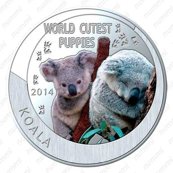 1 доллар 2014, коала [Ниуэ] Proof - Реверс
