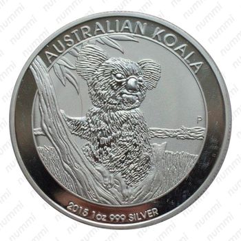 1 доллар 2015, Австралийская коала [Австралия] Proof - Реверс