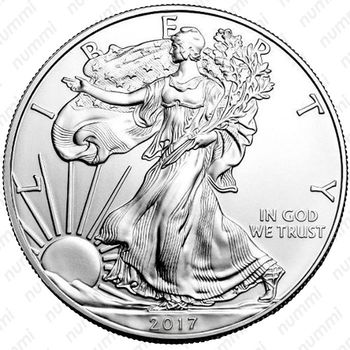 1 доллар 2017, Шагающая Свобода [США] - Аверс