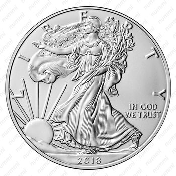 1 доллар 2018, Шагающая Свобода [США] - Аверс