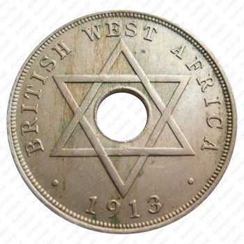 1 пенни 1913, без обозначения монетного двора [Британская Западная Африка] - Реверс