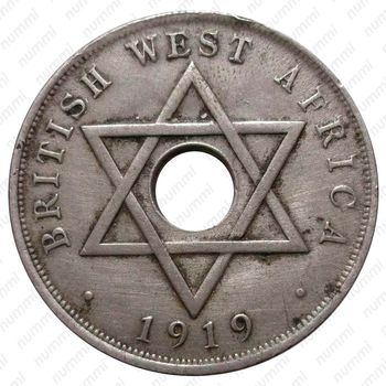 1 пенни 1919, H, знак монетного двора: "H" - Хитон, Бирмингем [Британская Западная Африка] - Реверс