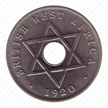 1 пенни 1920, KN, знак монетного двора: "KN" - Кингз Нортон Металл, Бирмингем [Британская Западная Африка] - Реверс