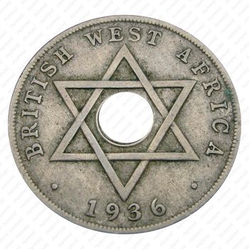 1 пенни 1936, H, Эдуард VIII, знак монетного двора: "H" - Хитон, Бирмингем [Британская Западная Африка] - Реверс