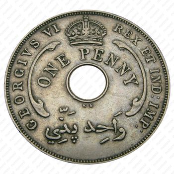 1 пенни 1937, KN, знак монетного двора: "KN" - Кингз Нортон Металл, Бирмингем [Британская Западная Африка] - Аверс