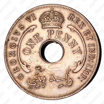 1 пенни 1943, без букв [Британская Западная Африка] - Аверс