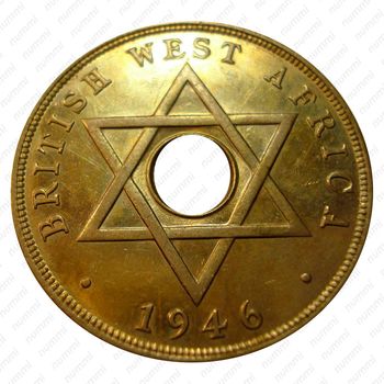 1 пенни 1946, KN, знак монетного двора: "KN" - Кингз Нортон Металл, Бирмингем [Британская Западная Африка] - Реверс