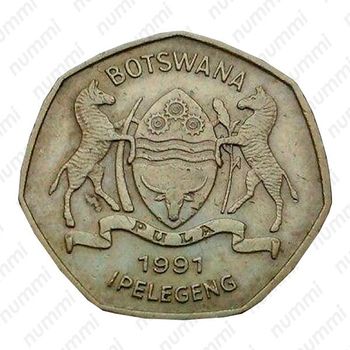 1 пула 1991 [Ботсвана] - Аверс
