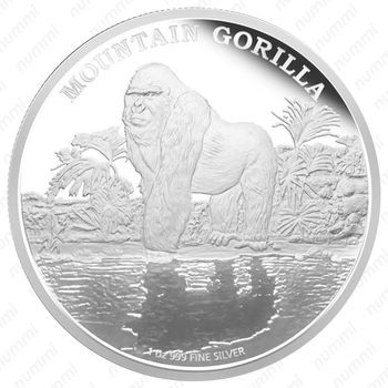 2 доллара 2015, горилла [Австралия] Proof - Реверс