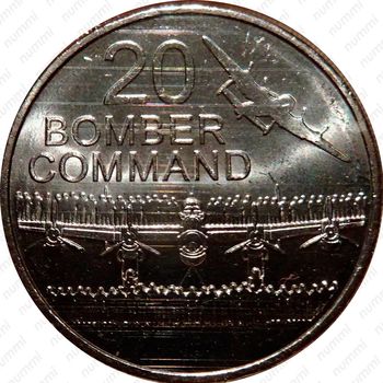 20 центов 2016, бомбардировшик [Австралия] - Реверс