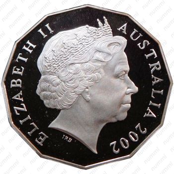 50 центов 2002, 50 лет правления королевы Елизаветы II [Австралия] Proof - Аверс
