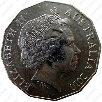 50 центов 2010, герб [Австралия] - Аверс