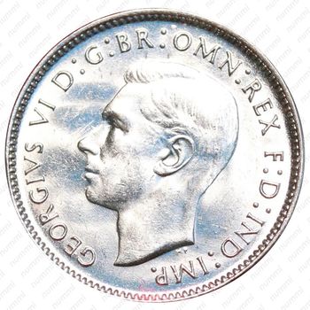6 пенсов 1943, D, знак монетного двора [Австралия] - Аверс