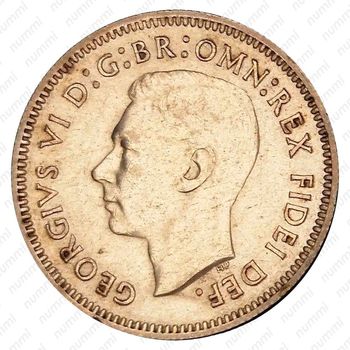 6 пенсов 1951, PL, знак монетного двора: "PL" - Лондон [Австралия] - Аверс