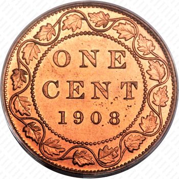 1 цент 1908 [Канада] - Реверс