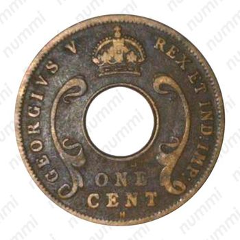 1 цент 1922, H, знак монетного двора: "H" - Хитон, Бирмингем [Восточная Африка] - Аверс