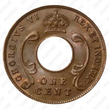 1 цент 1942, без букв [Восточная Африка] - Аверс