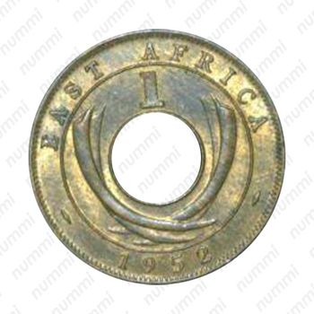 1 цент 1952, H, знак монетного двора: "H" - Хитон, Бирмингем [Восточная Африка] - Реверс