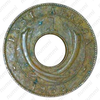 1 цент 1952, KN, знак монетного двора: "KN" - Кингз Нортон Металл, Бирмингем [Восточная Африка] - Реверс