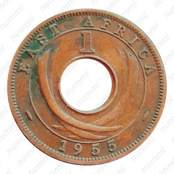 1 цент 1955, без букв [Восточная Африка] - Реверс