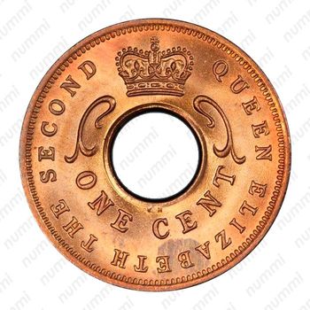 1 цент 1959, KN, знак монетного двора: "KN" - Кингз Нортон Металл, Бирмингем [Восточная Африка] - Аверс