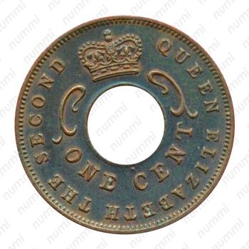 1 цент 1961, H, знак монетного двора: "H" - Хитон, Бирмингем [Восточная Африка] - Аверс