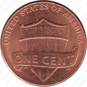 1 цент 2017, P, Линкольн - щит (Lincoln Shield Cent) [США] - Реверс