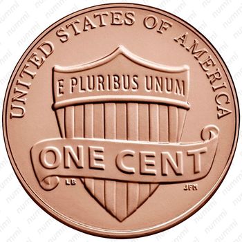 1 цент 2018, D, Линкольн - щит (Lincoln Shield Cent) [США] - Реверс