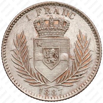 1 франк 1887 [Демократическая Республика Конго] - Реверс