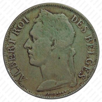 1 франк 1920, BELGES [Демократическая Республика Конго] - Аверс