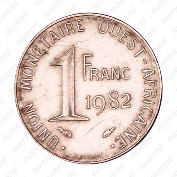 1 франк 1982 [Западная Африка (BCEAO)] - Реверс