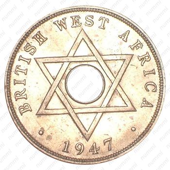 1 пенни 1947, KN, знак монетного двора: "KN" - Кингз Нортон Металл, Бирмингем [Британская Западная Африка] - Реверс