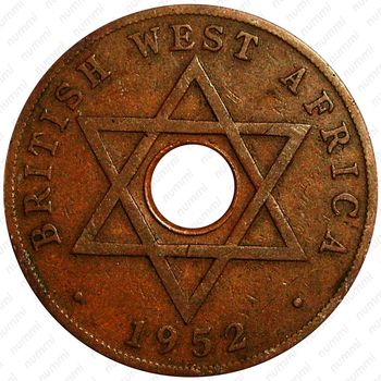 1 пенни 1952, KN, знак монетного двора: "KN" - Кингз Нортон Металл, Бирмингем [Британская Западная Африка] - Реверс
