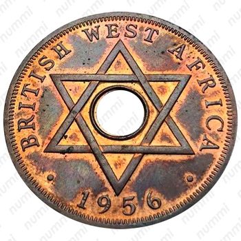 1 пенни 1956, KN, знак монетного двора: "KN" - Кингз Нортон Металл, Бирмингем [Британская Западная Африка] - Реверс