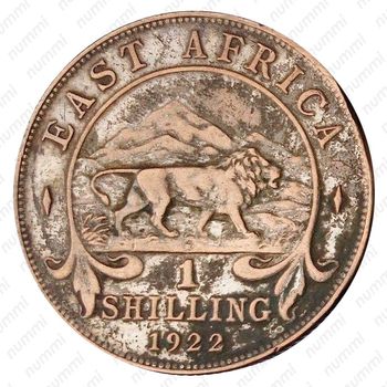 1 шиллинг 1922, H, знак монетного двора: "H" - Хитон, Бирмингем [Восточная Африка] - Реверс